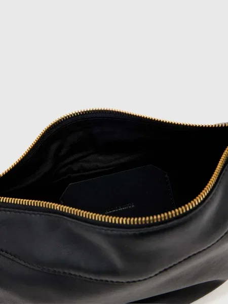 AllSaints geantă crossbody pentru femei din piele negru