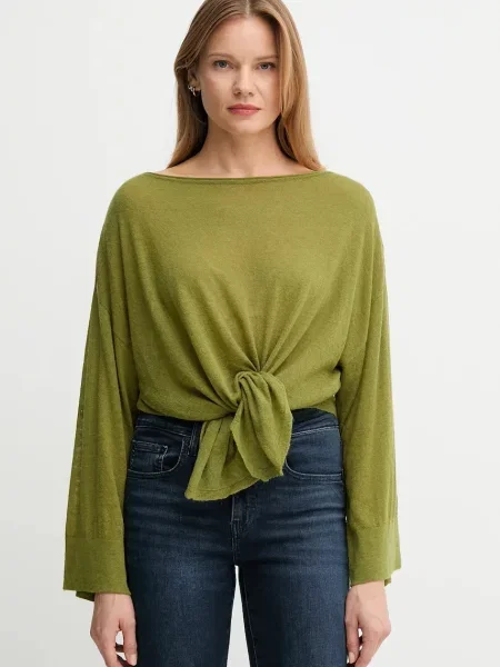 Vuneni pulover United Colors of Benetton lagane zelena