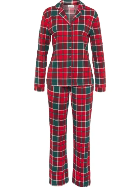 LASCANA Pijama verde închis roșu