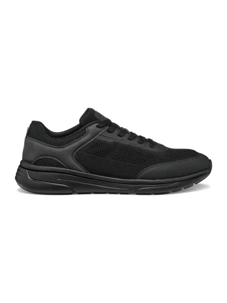 Lniane sneakersy Geox czarne
