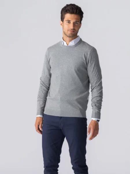 TEESHOPPEN Pulover Pullover Crew gri