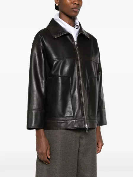 Reversibil geanta de piele Leather Authority maro