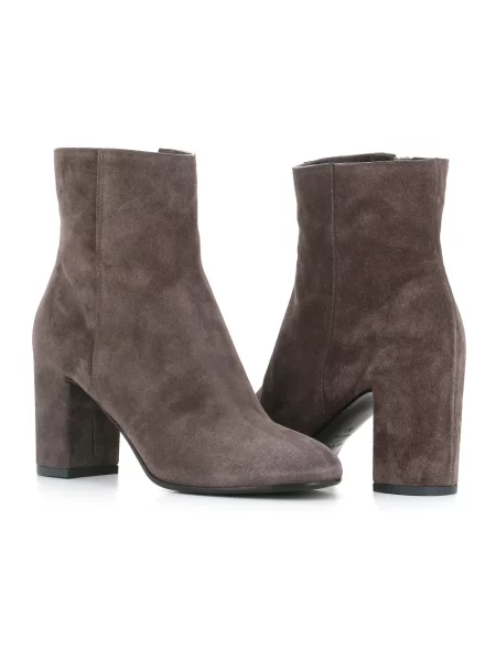 Buty do kostki Del Carlo skórzane szare