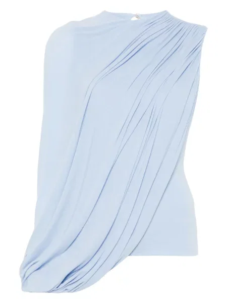Блуза Manuri с драперии синьо