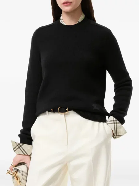 Pulover Burberry din cașmir negru