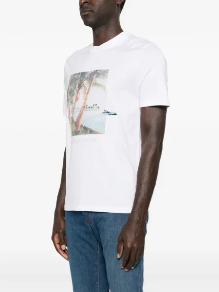 Tricou Jacob Cohën cu imagine alb