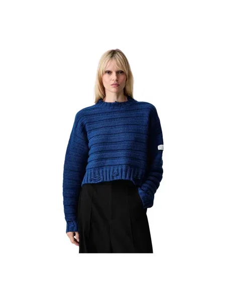 Sweter Mm6 Maison Margiela niebieski