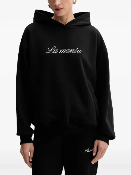 Hanorac cu glugă La Mania cu imagine negru