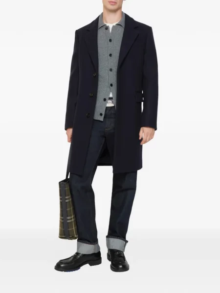 Palton Burberry de lână albastru