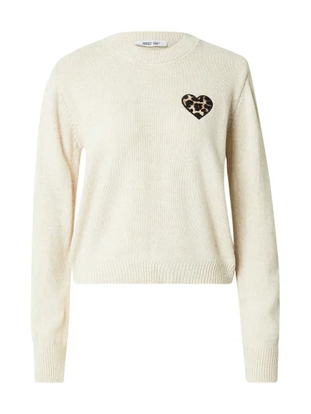 ABOUT YOU Pulover Rabea crem / maro negru