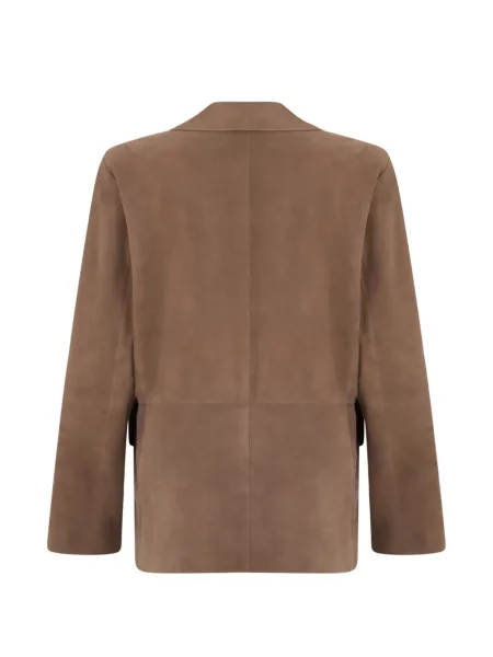 Μπουφάν 's Max Mara σουέτ με πέτο καφέ