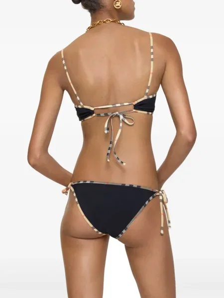 Bikini Burberry w kratkę czarny