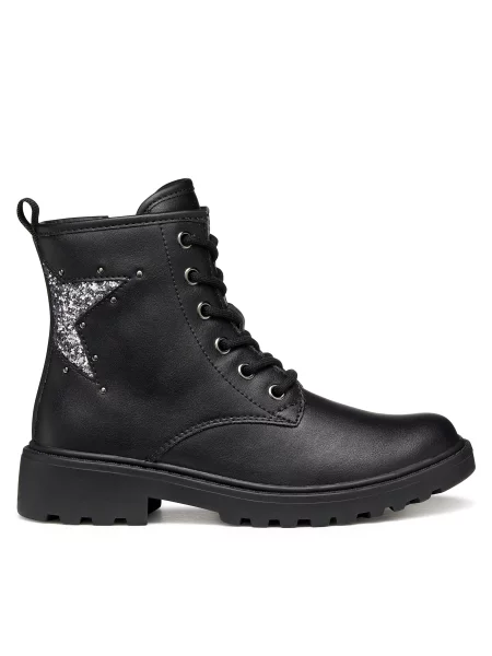 Botine Geox J Casey S negru