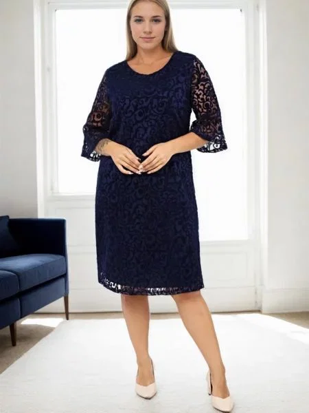 Sukienka wieczorowa Dewberry garniturowa niebieska