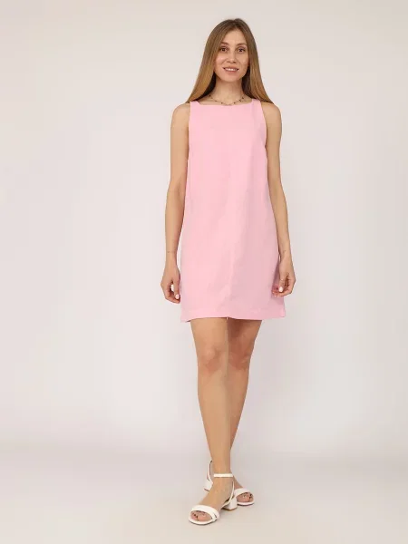 Лляний Сарафан YUKI рожевий