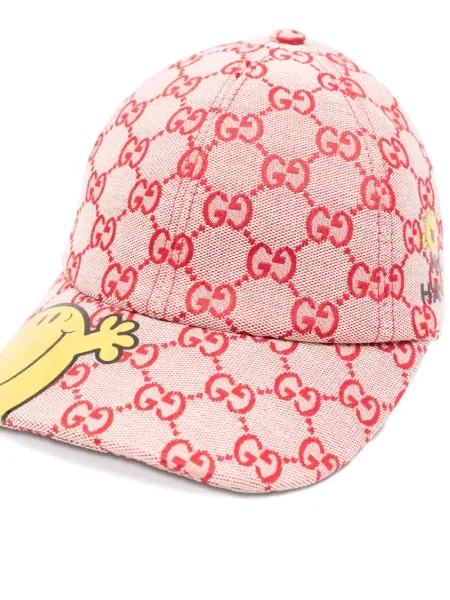 Czapka z daszkiem dziecięca Gucci czerwona