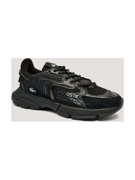 Lacoste Sneakers Neo cu adaos de piele negru
