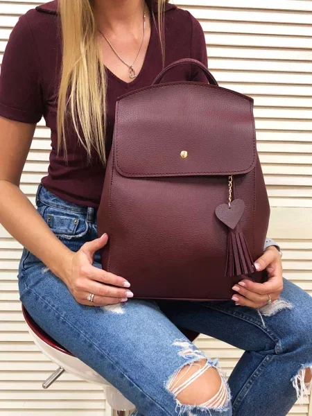 WeLassie Рюкзак ryukzak-sumka-serce-bordovj Штучна шкіра бордовий