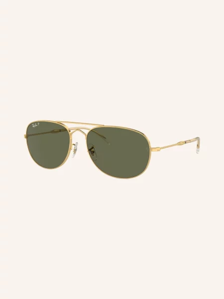 Ray-Ban Sluneční Brýle zlatá/ tmavě polarizovaná zelená