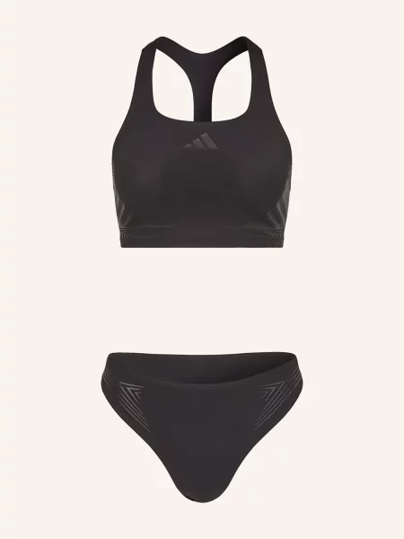 Adidas Bustier Bikiny Lanelux černá/ šedá černé