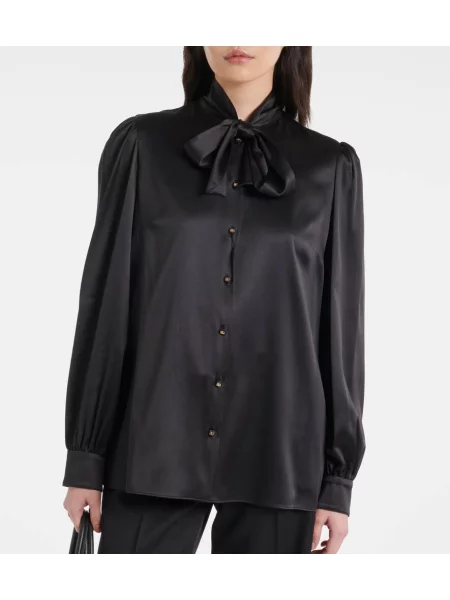 Bluză Dolce&gabbana din satin negru