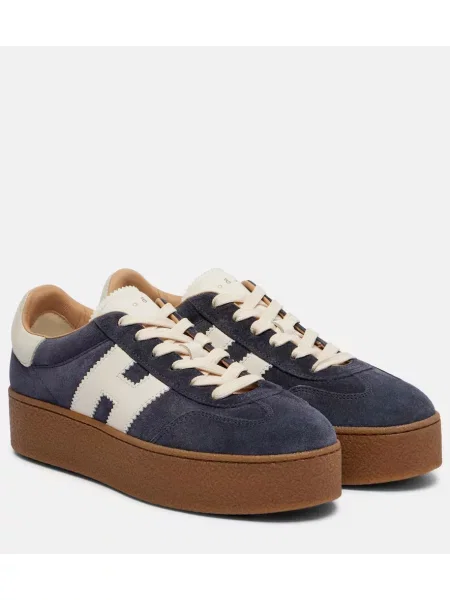 Semišové tenisky Hogan na platforme modrá