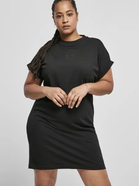 Sukienka koszulowa Urban Classics z nadrukiem czarna