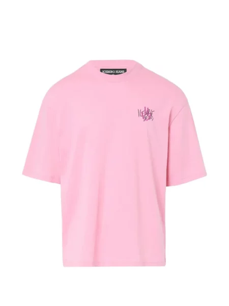 Tricou Iceberg cu broderie roz