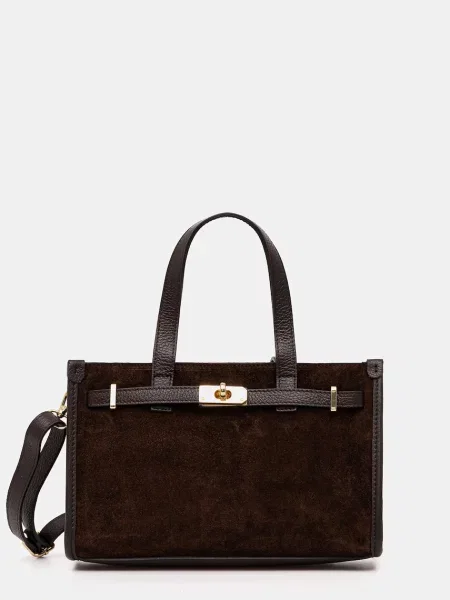 Geanta de piele Answear.lab din piele maro