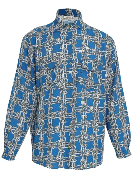 Cămașă Amir Slama cu imagine albastru