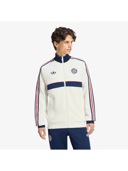 Bunda adidas FC Bayern Muenchen OG Track Top Core White/ Night Indigo XXL bílá