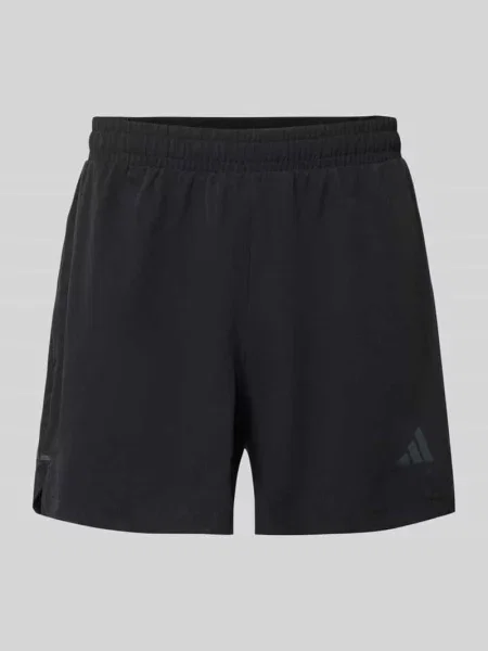 Szorty sportowe z nadrukiem logo w kroju regular fit Adidas Training czarne