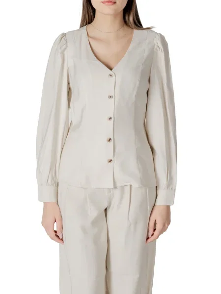 Bluză Vila cu decolteu în V alb