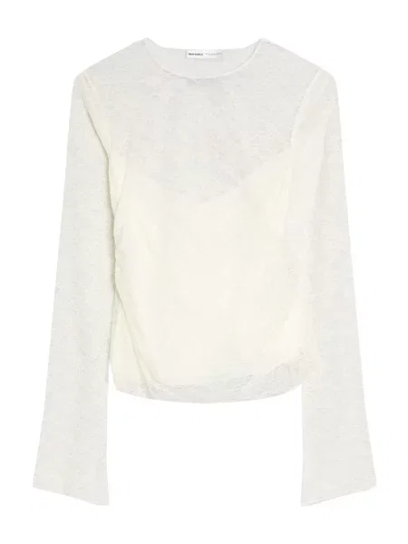 Bershka Majica BLOBER ecru