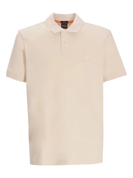 Polo majica Boss s autogramom žuta
