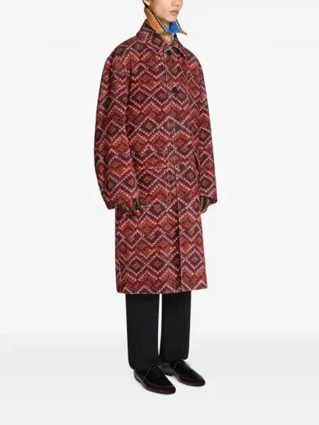 Samt kaput Dries Van Noten s printom crvena