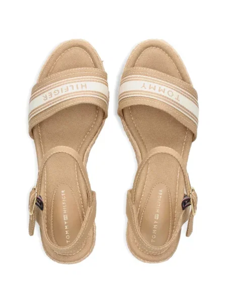 Éksarkú pántos espadrilles Tommy Hilfiger autogrammal