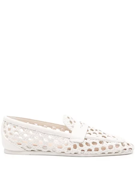 Pantofi loafer Stuart Weitzman alb