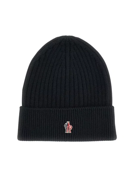 Czapka Moncler wełniana czarna