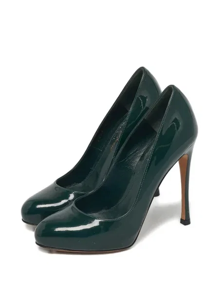 Pantofi cu toc Gianvito Rossi din piele cu platformă verde