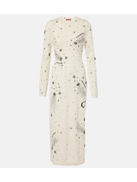 Rochie maxi Altuzarra de lână cu imagine de costum alb