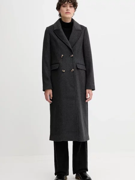 Palton Pepe Jeans de lână gri