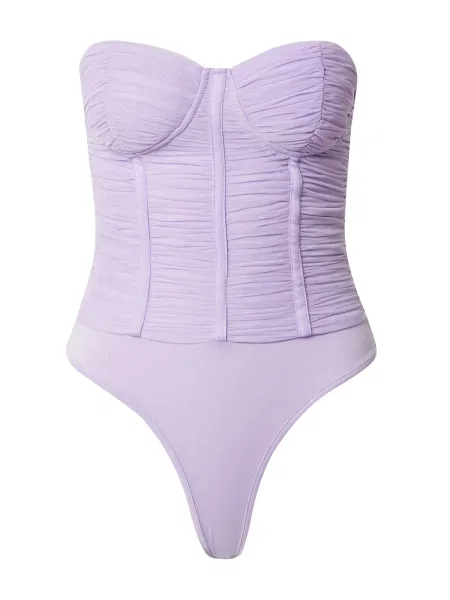Misspap Košeľové body pastelovo fialová