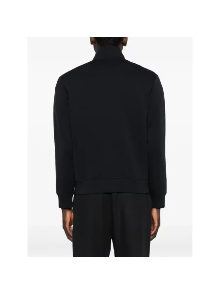 Sweter Emporio Armani z dekoltem w serek niebieski