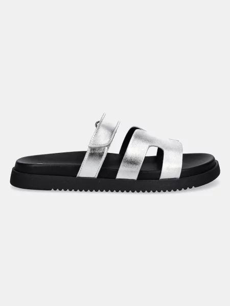 Usnjeni natikači Steve Madden Missile srebrna