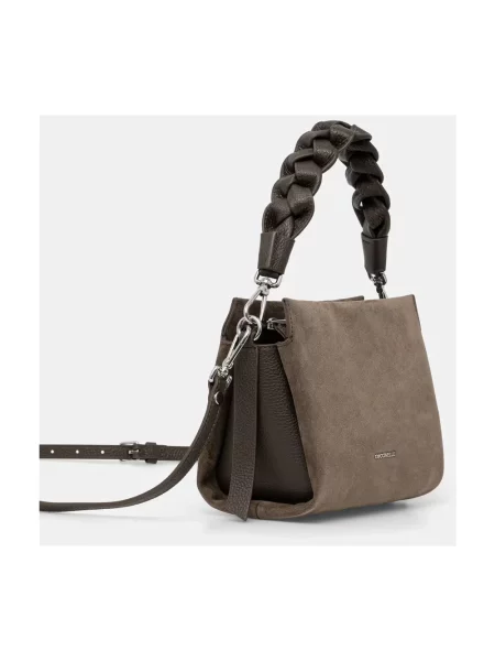 Torebka crossbody Coccinelle zamszowa zielona