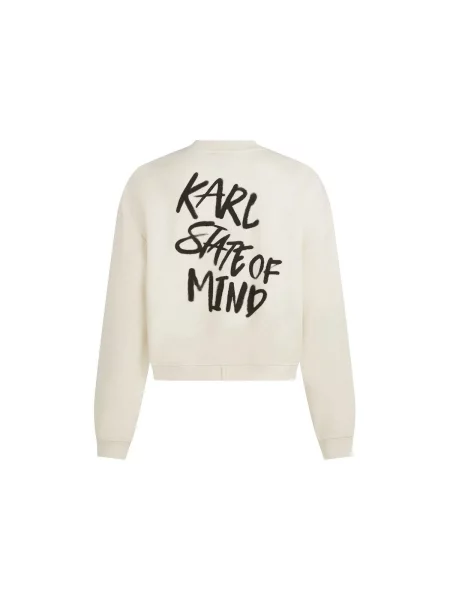 KARL LAGERFELD JEANS Mikina krémová biela