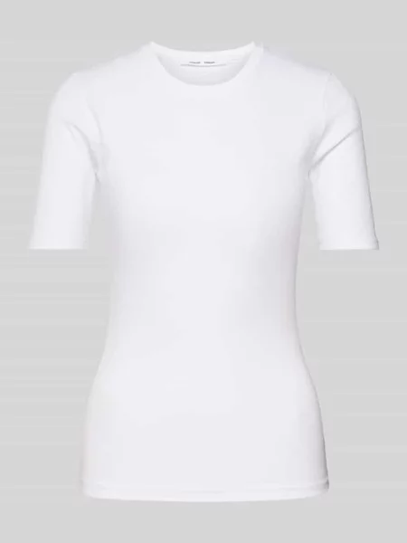 T-shirt z okrągłym dekoltem model ‘SAALEXO’ Samsoe Samsoe biała