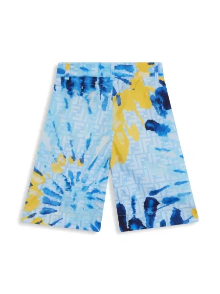 Тениска с дълъг ръкав Ombre с принт с tie-dye ефект синьо