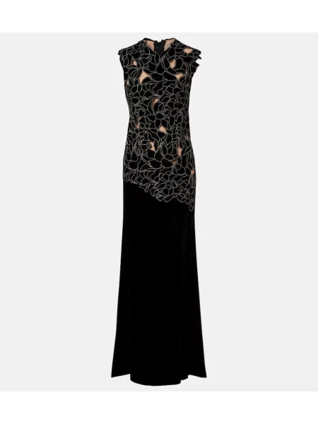 Rochie Costarellos de catifea negru